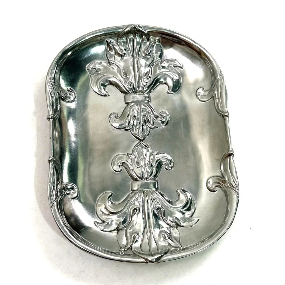 Arthur Court Fleur de Lis Catch All Tray Plate Key Holder 7